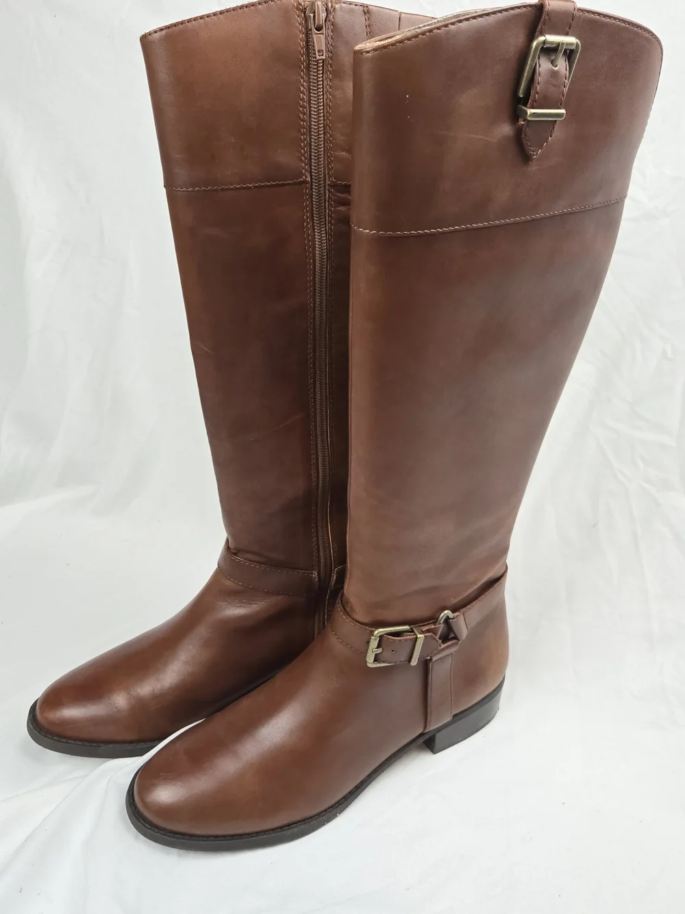 New INC International Concepts Fedee Genuine Leather Knee High Riding Boots 10M